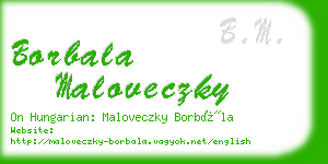 borbala maloveczky business card